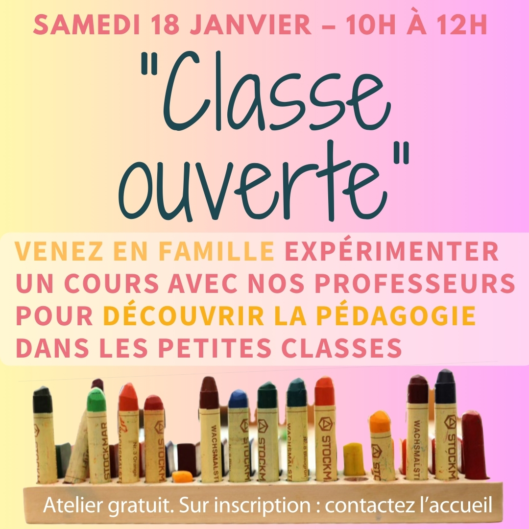 école Steiner Waldorf de Verrières-le-Buisson affiche atelier primaire