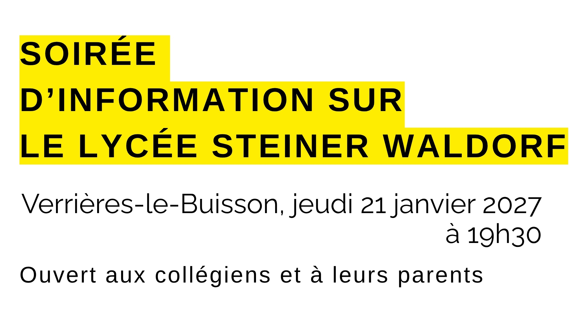 soiré info lycée steiner verrieres